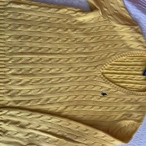 Ralph Lauren V-Neck Sweater in Sunny Yellow